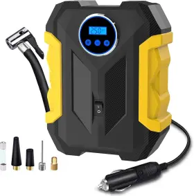 Digital 824918355676 Air Compressor For Car Auto Pump Portable Tire Inflator With Led Light D