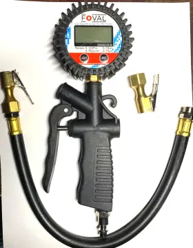 Dp-201 Digital Foval Tire Inflator Gauge Black 100psi - New