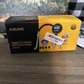 Tig200c Digital Azuno Bicycle Tire Inflator Gauge With Auto-select Valve Type