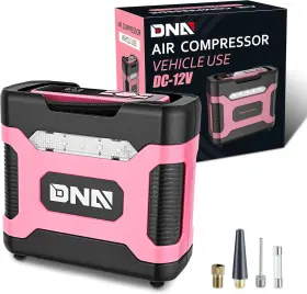 Dna Motoring 194286125561 Tools-00212 Pink 12v Dc Digital Tire Inflator Portable Air Compr