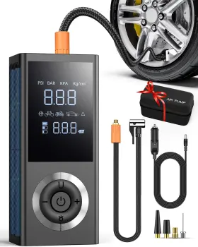 Dormzie 445011449487 Tire Inflator Portable Air Compressor 150 Psi Smart Pump For Car Tires With