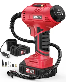 Dormzie 972513108365 Tire Inflator Portable Air Compressor 150 Psi Handheld Pump For Car