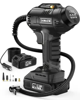 Dormzie 977254900780 Tire Inflator Portable Air Compressor 150 Psi Handheld Pump For Car