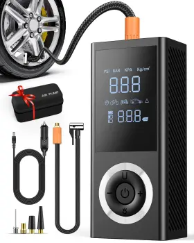 Dormzie 977254903156 Tire Inflator Portable Air Compressor 150 Psi Smart Pump For Car Tires W