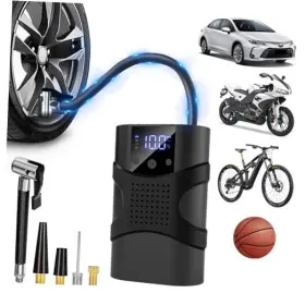 Ddac69 Douvel Portable Tire Inflator Mini Air Compressor - 150 Psi And 20000mah Battery 12v