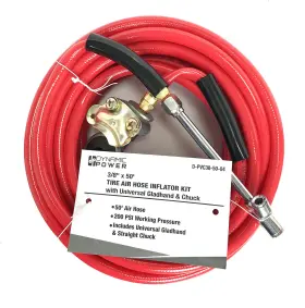 Dp Dynamic Power 664111535396 Truck Tire Inflator Kit- 3/8 Inch X 50ft Air Hose With Universal Gla