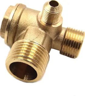 Dtacke 786592923957 3-port Brass Male Threaded Air Compressor Check Valve 90-degree Right
