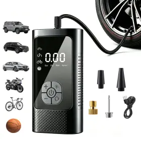 Durashun Dsus00001 Cordless Tire Inflator 150psi Portable Air Pump For Car And Bike