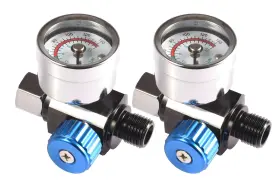 Dynastus 132005 2 Pcs 1/4 Inch -npt Air Pressure Regulator Kit Adjusting Valve Regul