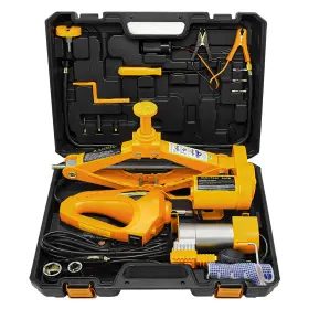 E-heelp 760385353305 Electric Scissor Car Jack - 3 Ton 12v With Impact Wrench And Inflator F