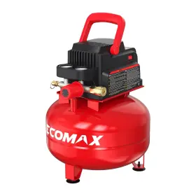 Ecomax 810941037269 Air Compressor 3 Gallon Portable Pancake Tank Oil-free 110 Psi Max