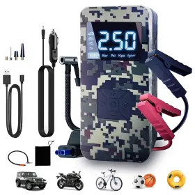 8000a Edomol 094759652658 Jump Starter With Air Compressor Car Battery Jumper 9.0 Gasoli