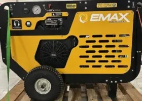 Egs070pt Emax Rotary Screw Air Compressor 24 Hp Portable Kohler Command Pro Gas Used