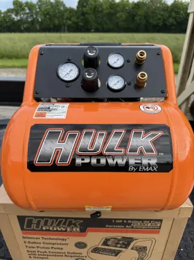 Hp01p005ss Emax Hulk Portable Silent Air Compressor - 1hp 5 Gal