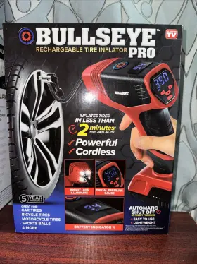 1745 Emson Bullseye Pro Max 150 Psi 2000mah Tire Inflator Air Compressor - Red