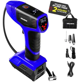9475b-bat-blue Emson Bullseye Pro Tire Inflator Portable Air Compressor Car - Blue