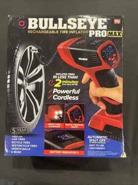 Emson-1745-bat Emson Bullseye Pro Rechargeable Tire Inflator - Red