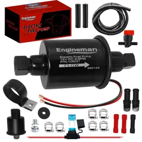 106042 Engineman Universal Electric Fuel Pump 12v 5-9 Psi Inline External 5/16 Inch
