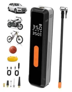 Enthergic 8019 Tire Inflator Portable Air Compressor 10000mah 4x Fast Pump For Car