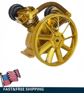 Esddg 699906687653 5.5hp Air Compressor Head Pump Dual-cylinder 21cfm 115psi Cast Iron Replacehead