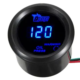 Cxc01712 Esupport Car 2 Inch 52mm Digital Oil Press Pressure Gauge Blue Led