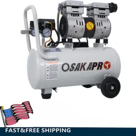 Etsg 699913396579 Portable Air Compressor Tank 1.5hp 8 Gallons With Wheel And Automatic Drain Valve