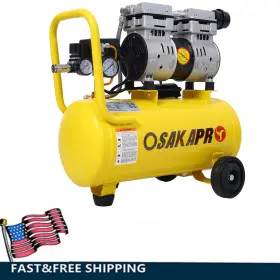 Etsg 699927736712 Portable Air Compressor Tank 1.5hp 8 Gallons Adjustable Pressure With Wheel