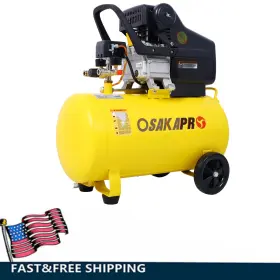 Etsg 699930015170 Portable Air Compressor Tank 3.5hp 10 Gallons Adjustable Pressure With Wheel