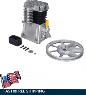 Etsg 699988713066 1.5kw Piston Twin Cylinder Air Compressor Head Pump Aluminum Replacement