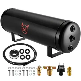 Ev25-00075bk-019-l-new Evil Energy Air Tank 4 Gallon Kit 7 Ports 1/4 Inch Npt 200psi Rated For Truck Di