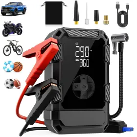 Xp-cqb-qd-1-hei Evjeal Jump Starter With Air Compressor 4000a Peak Car Battery Booster And 150psi
