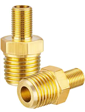 Evoultes 649226711293 Brass Air Inflator Adapter 1/4 Inch Npt M To Standard Schrader Valve