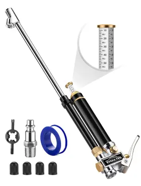 Evac23a Evoultes Heavy Duty Tire Inflator With Pressure Gauge 16.5 Inch Extended Dual Head Air C