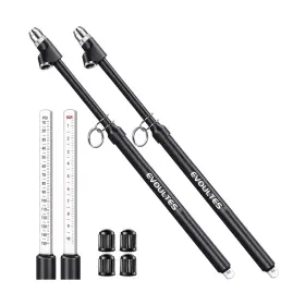 Evpg47b Evoultes 2 Pcs Heavy Duty Tire Pressure Gauge Straight-on Dual Head Air Gaug