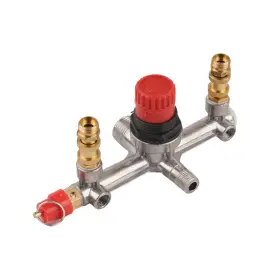 Eximiousmall 750961583578 Air Compressor Pressure Valve Switch-control Manifold Regulator Gauges Tool Kit