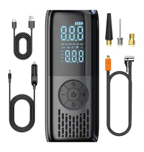 Ti001 Exqulife Tire Inflator Portable Air Compressor 160 Psi Fast Inflation With 12000mah B