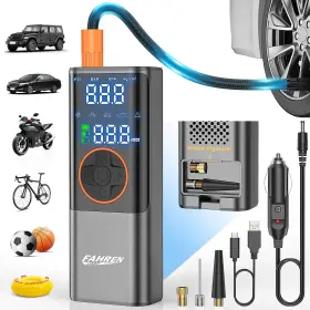 Fahren 941513538502 Cordless Tire Inflator 6x Faster Auto Shutoff Led Power Bank Fahren 941513538502 Cordless Tire Inflator 6x Faster Auto Shutoff Led Power Bank