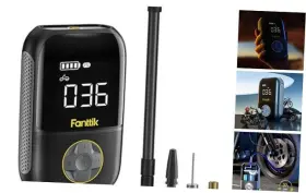 Fanttik 749350199254 X8 Portable Tire Inflator Lightweight For Motorcycle Cordless Air Black
