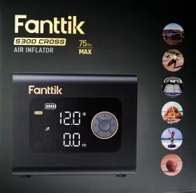 S300 Fanttik 850069315726 Cross Portable Air Pump Inflator For Car Tires Sups Power Bank