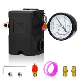 Fbang As002-08 Air Compressor Pressure Switch Control Valve 110-150 Psi Horizontal 4-way Swi