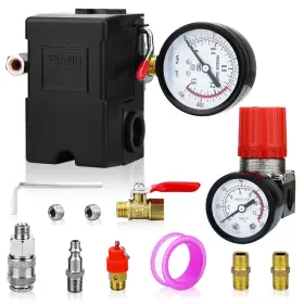 As002-09 Fbang Air Compressor Pressure Switch Control Valve 110-150 Psi 4-way Horizontal Swi