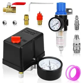 As002-11 Fbang Air Compressor Pressure Switch Control Valve 110-150 Psi Vertical 4-way Switc As002-11 Fbang Air Compressor Pressure Switch Control Valve 110-150 Psi Vertical 4-way Switc