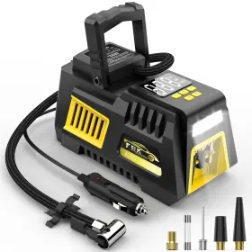 Fbk 972513106521 Portable Tire Inflator Digital Air Compressor 12v Dc Pump Car Access