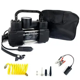 Js-3002 Fengxing Black Tire Inflator Heavy Duty Double Cylinders With Portable Bag - Car