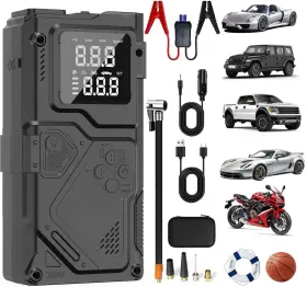 Floranest 725187805223 Car Battery Jump Starter With Air Compressor 150psi Auto Tire Inflator