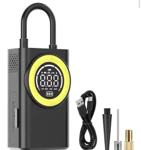 Flykid 079902245444 Tire Inflator Portable Air Compressor 150 Psi Led Light 5x Faster