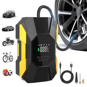 Flykid 734038384312 Tire Inflator Portable Air Compressor 150psi Cordless Pump For Car Tires
