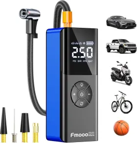 Fmooostore 711181883992 Tire Inflator Portable Air Compressor 160psi Dual Power 6000mah Cordless Pum