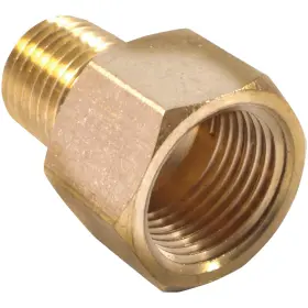 75447 Forney 3/8 Inch Fnpt X 1/4 Mnpt Brass Reducer Adapter