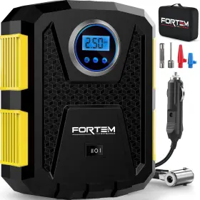 Fortem 819853025722 Tire Inflator Portable Air Compressor 150 Psi Bike Pump 12v For Ca
